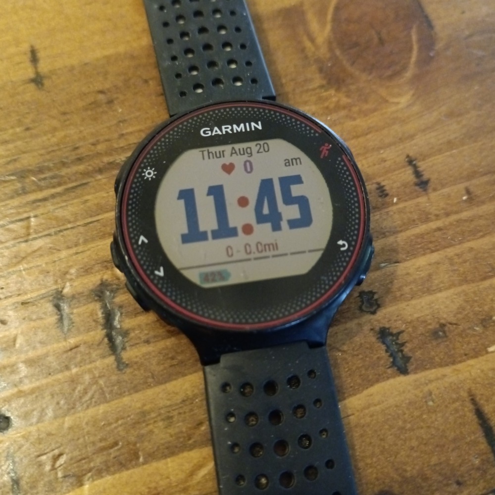 Garmin Forerunner 235 GPS Running Watch Black Frost Blue Heart Rate Monitor da